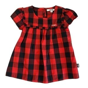 Dkny Girls Buffalo Check Plaid Dress Size 5